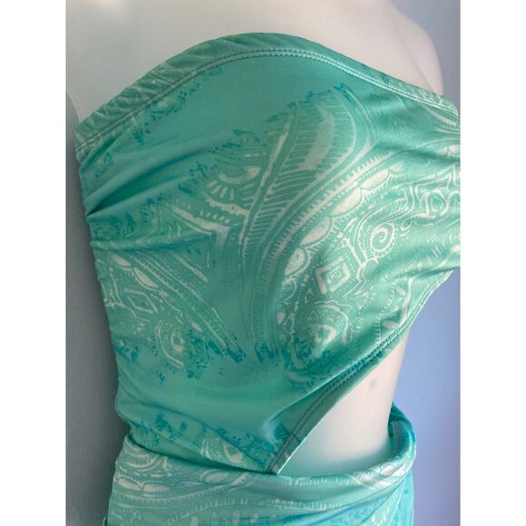 Ramy Brook Swimsuit One Piece Cut Out Medium Green NWT - Picture 3 of 8